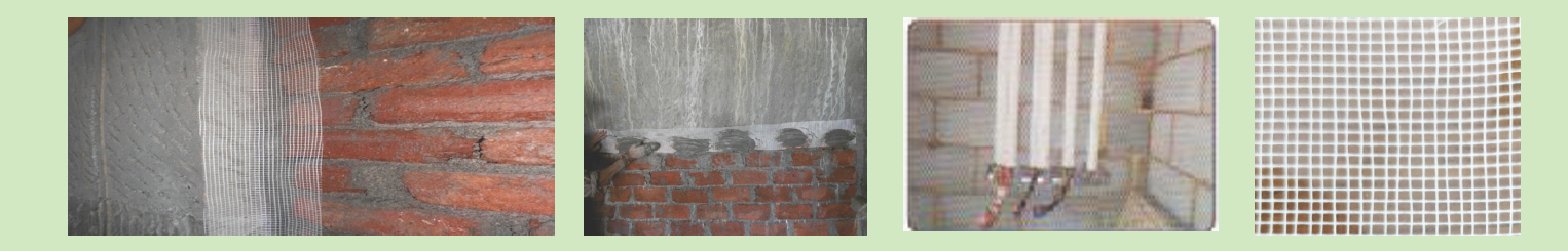 Glass fiber mesh application,