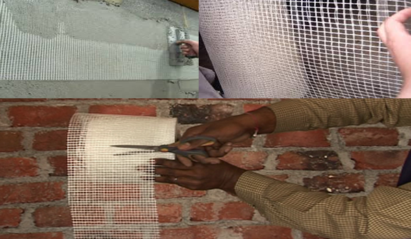 Glass fiber mesh application,